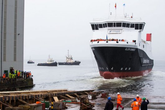 The UK's first LNG-fuelled passenger ferry, the MV Glen Sannox, was launched in Glasgow on November 21, 2017.