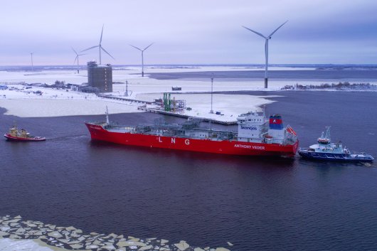 The Skangas-chartered Coral Energy arrived on November 19, 2017, to deliver the first shipload of LNG to the Manga LNG terminal in Tornio, northern Finland.