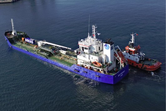 Arkas Bunkering's delivery vessel, the M/T Bayrakli.