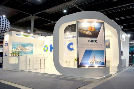 Hellenic Environmental Center (HEC) stand at the NOR Shipping Exhibition in 2013.