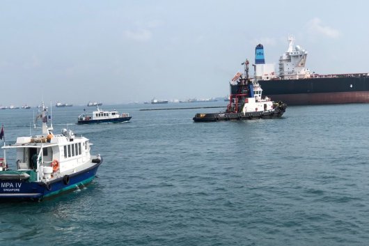 More than 250 personnel from 26 agencies took part in the MPA's joint oil spill exercise (JOSE) on Friday, October 5, 2018, which involved a simulated collision between two tanker vessels.

