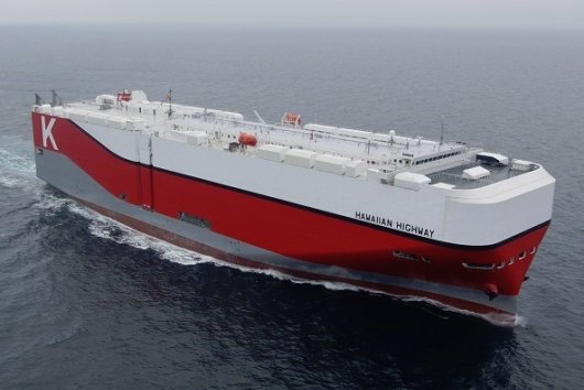 K Line's car carrier vessel, the Hawaiian Highway.