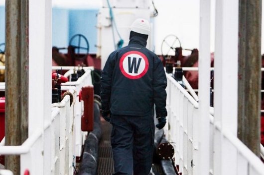 OW Bunker member of staff aboard a vessel.