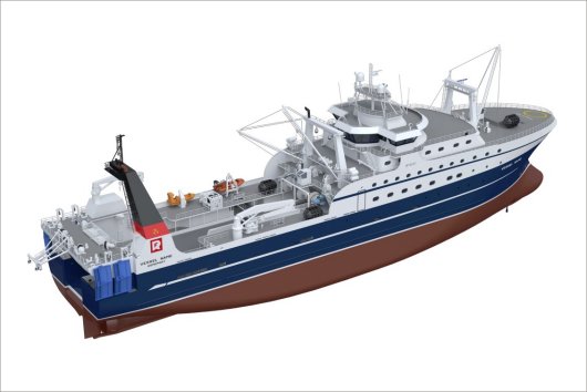 MAN's propulsion system for the seven factory trawlers uses IFO 380 bunker fuel for both main propulsion and auxiliary power generation.