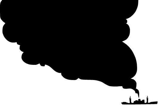 Illustration of a ship emitting pollution.