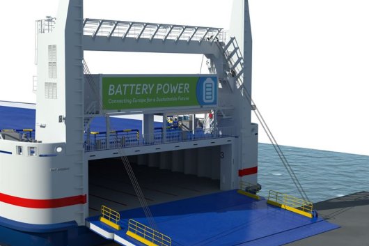 Stena Line ferry with battery power (illustration).