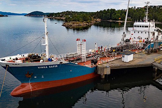 The Vinga Safir completed its first bunker deliveries for Monjasa in Skaw, Denmark, on July 2, 2018.