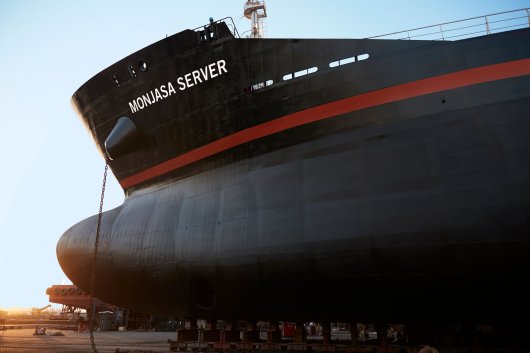 The 9,600-dwt tanker Monjasa Server, acquired from Golden-Agri Stena, features five tank segregations for the storage of multiple fuel grades.