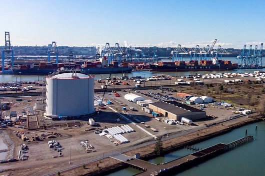 Puget Sound Energy's LNG terminal in the Port of Tacoma.