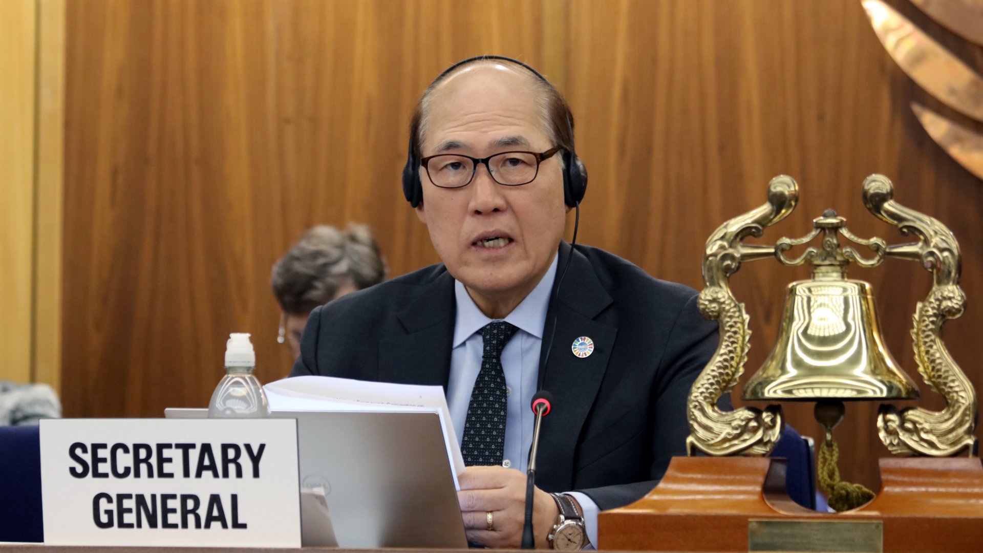 IMO Secretary-General Kitack Lim at the opening of MEPC 79 in London on December 12, 2022.