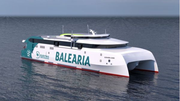Baleària’s fully electric intercontinental ferry.