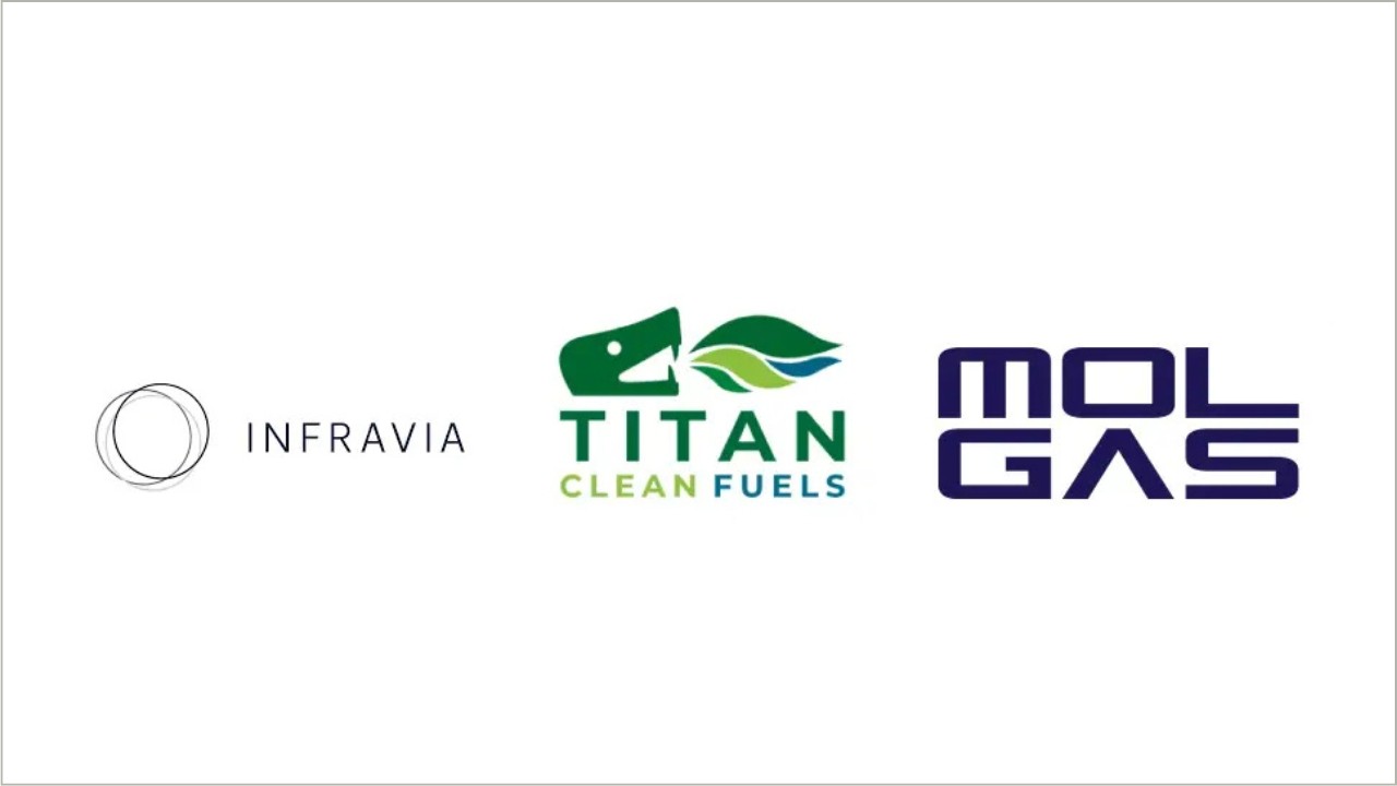 InfraVia, Titan Energy Holding and Molgas Energy Logo side by side.