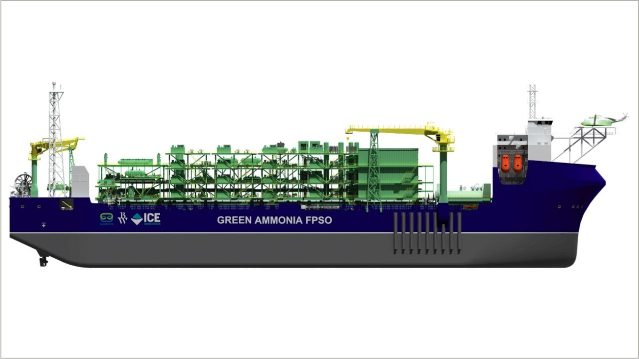 Rendering of Green Ammonia FPSO.