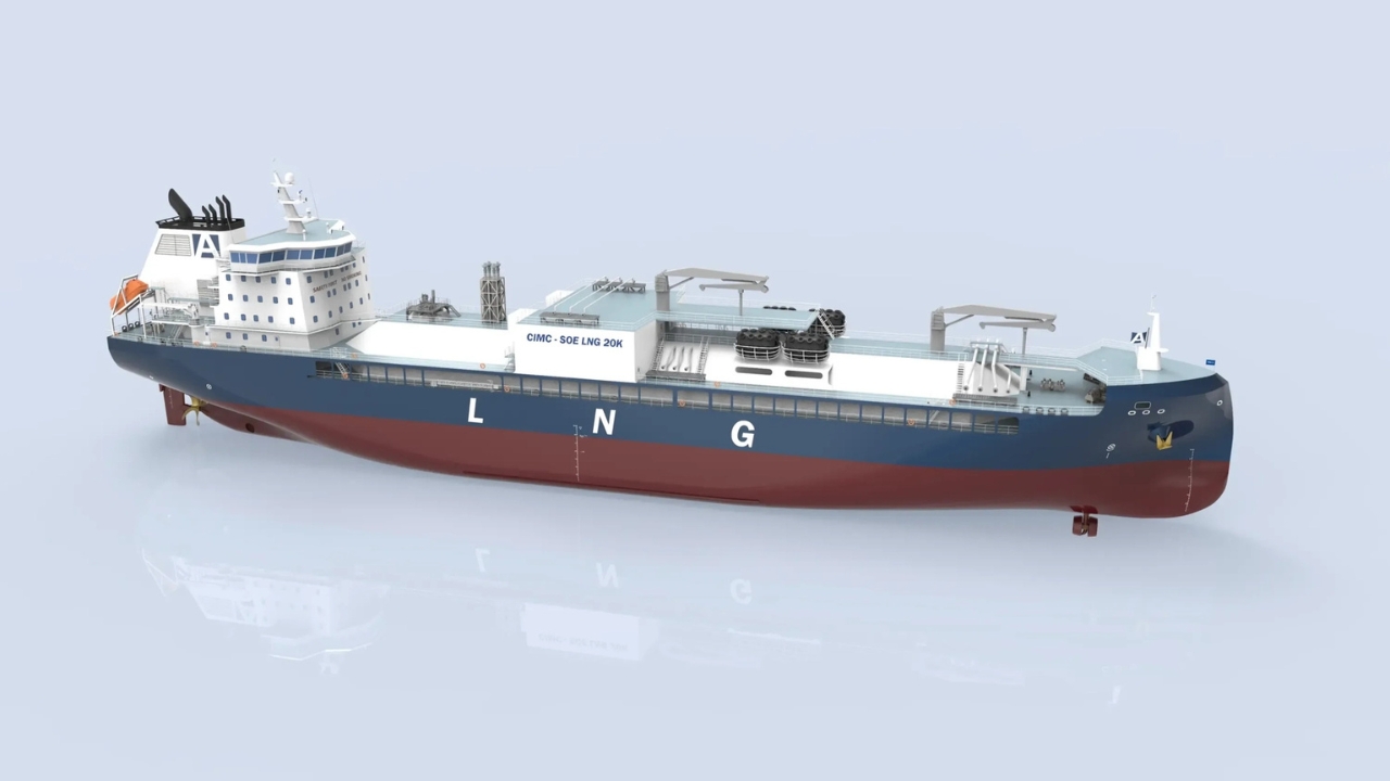 Rendering of LNG bunkering vessel Avenir TBN.