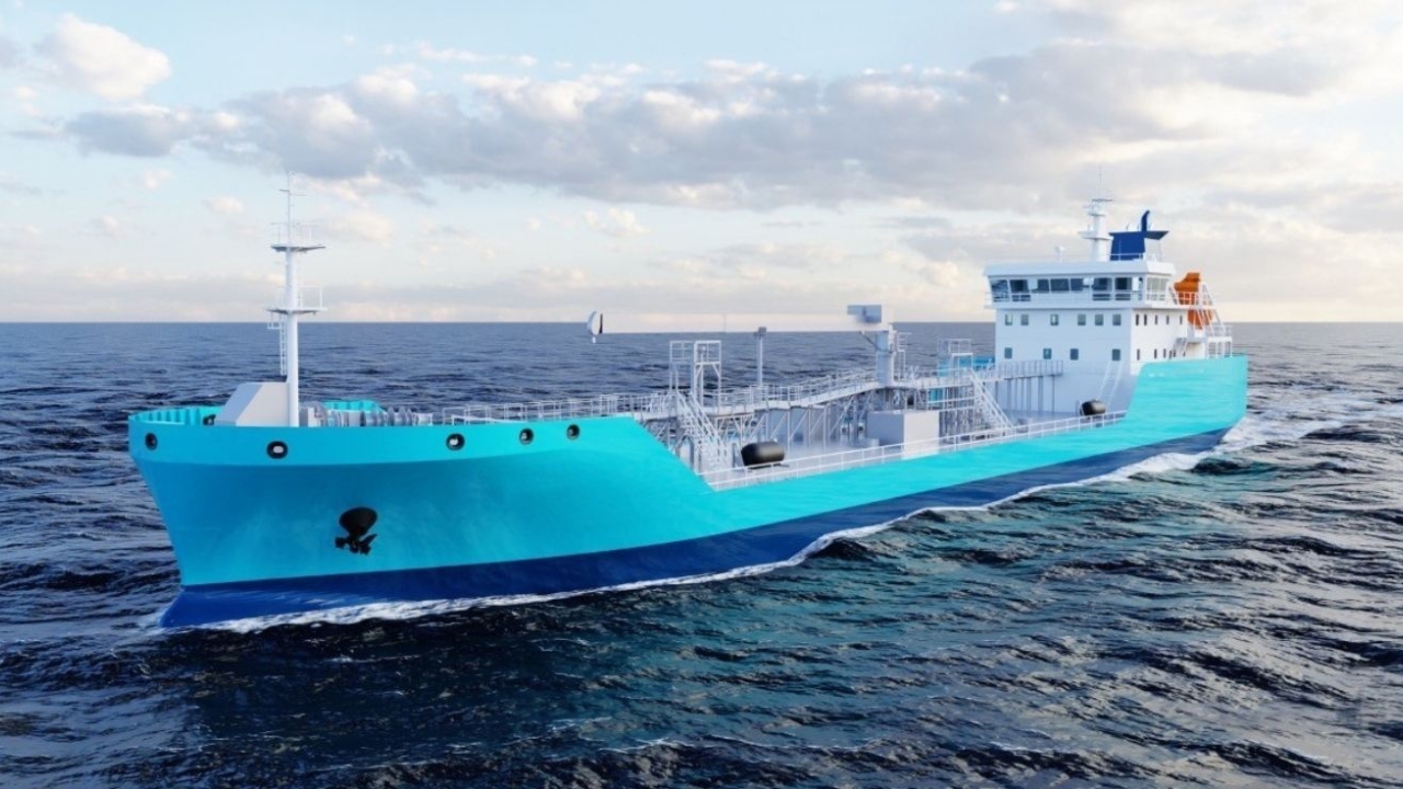 Render of Petroineos’ new bunker vessel for southern France.