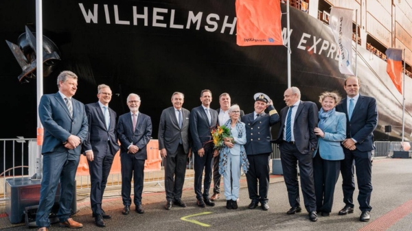 Naming ceremony of Wilhelmshaven Express Naming ceremony of Wilhelmshaven Express.