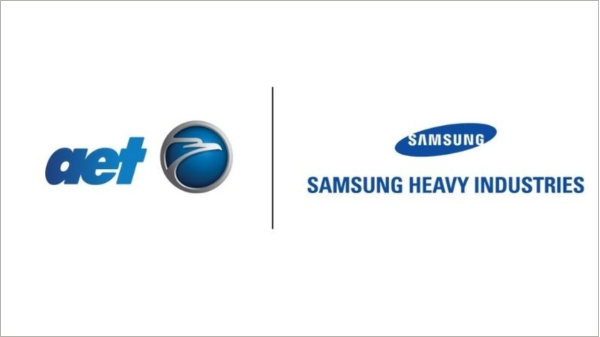 AET and Samsung Heavy Industries logo side by side.