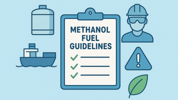 Methanol fuel safety guidelines graphic.
