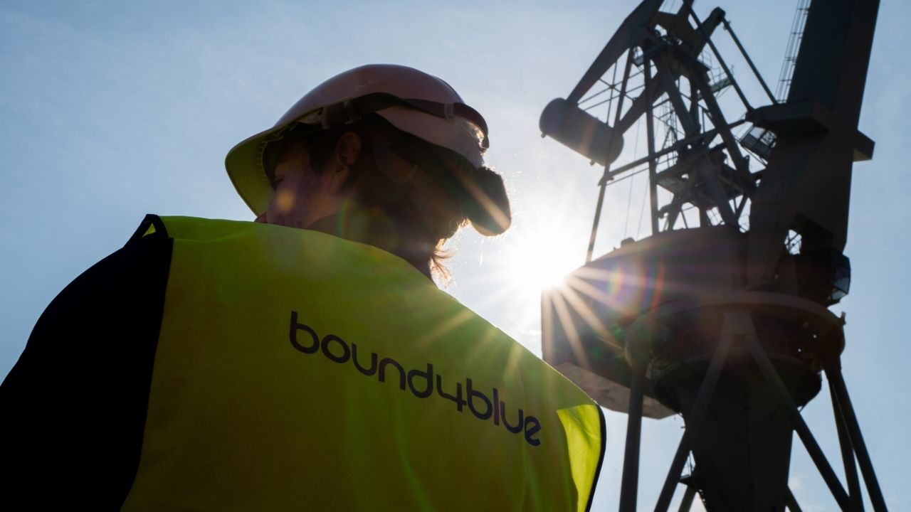 Bound4blue worker in safety gear.