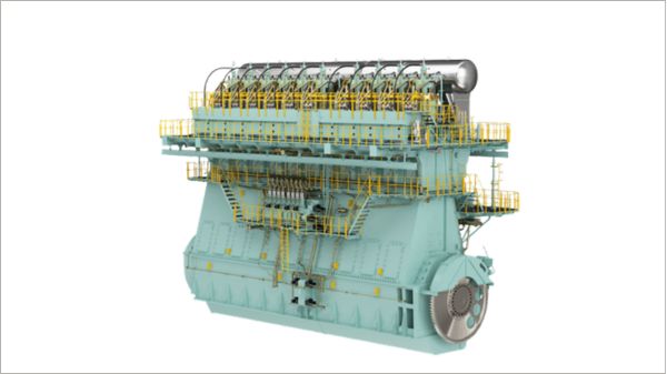 WinGD X-DF Dual-Fuel Engine illustration.