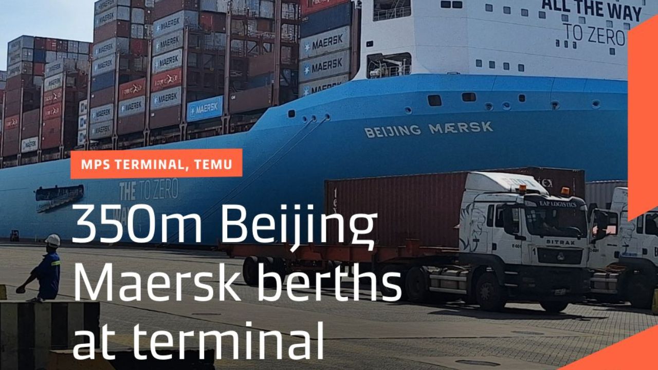 Beijing Maersk at Tema Port.