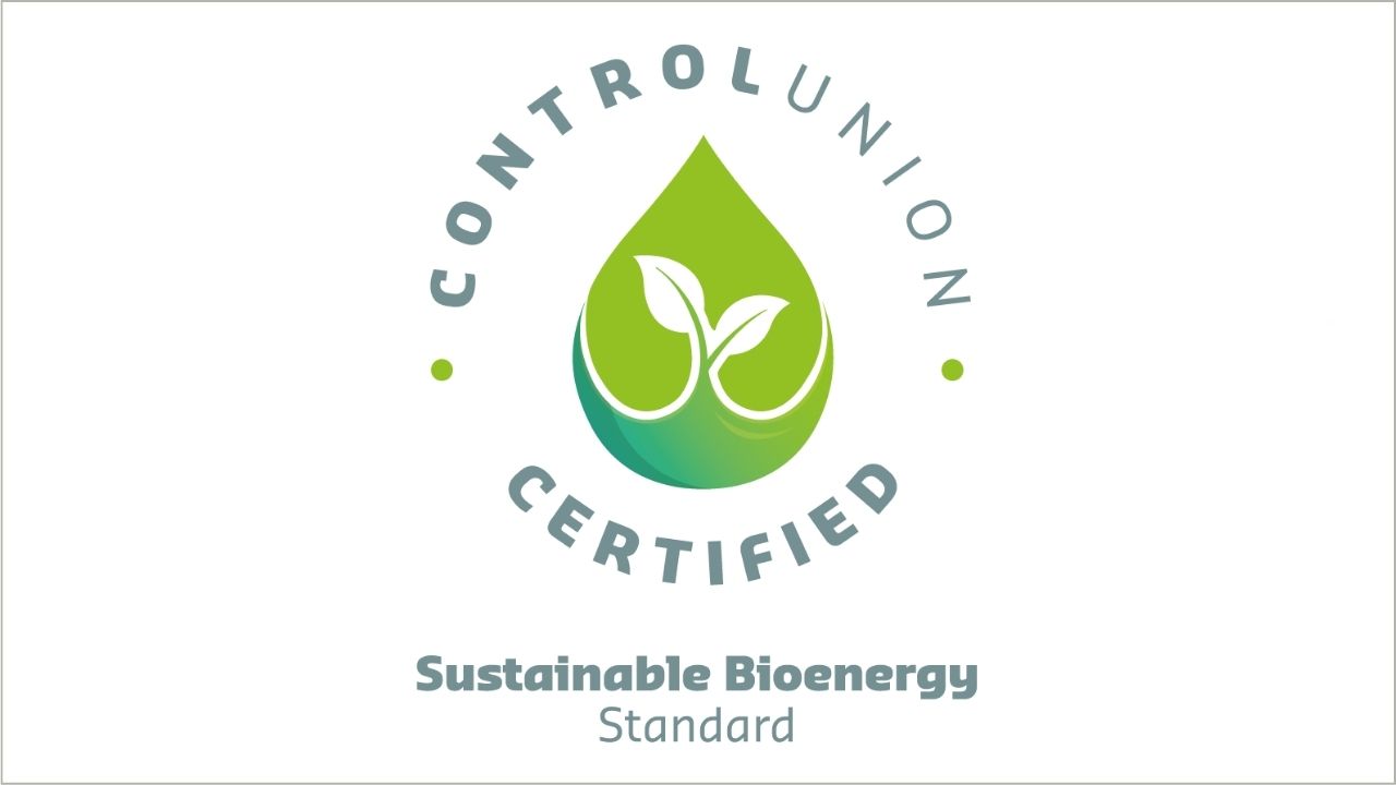 Control Union Spain Sustainable Bioenergy Standard (SBS) certified logo.