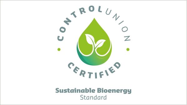 Control Union Spain Sustainable Bioenergy Standard (SBS) certified logo.