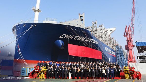 CMA CGM Antigone naming ceremony.