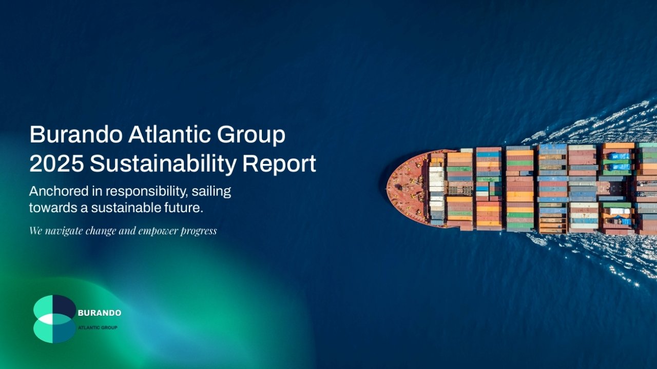 Burando Atlantic Group 2025 sustainability report cover.