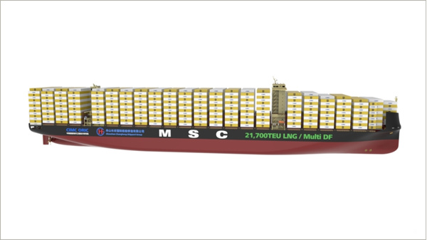 21,700-teu vessel render.