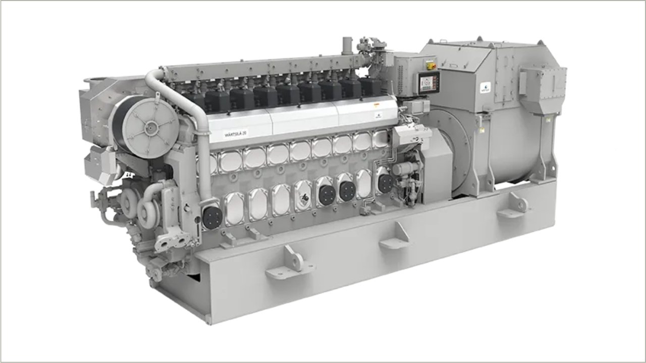 Wärtsilä 20DF small dual-fuel engine render.