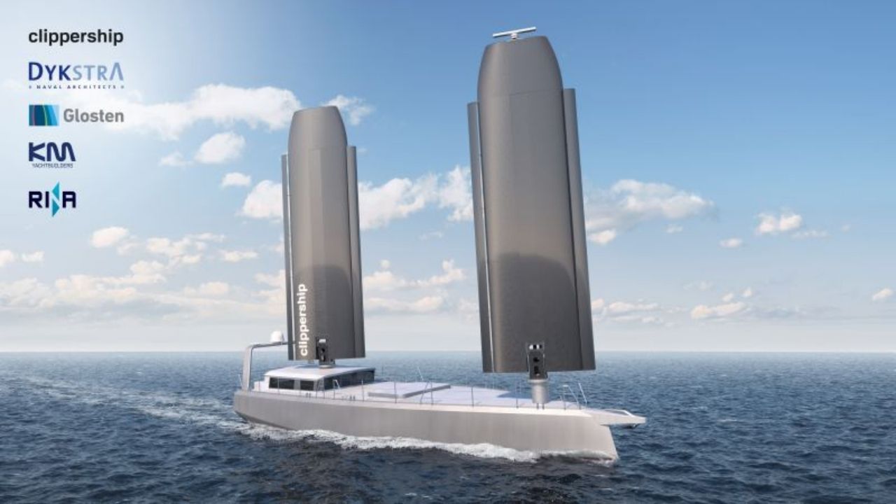 Clippership 24-metre class autonomous wind-powered vessel.