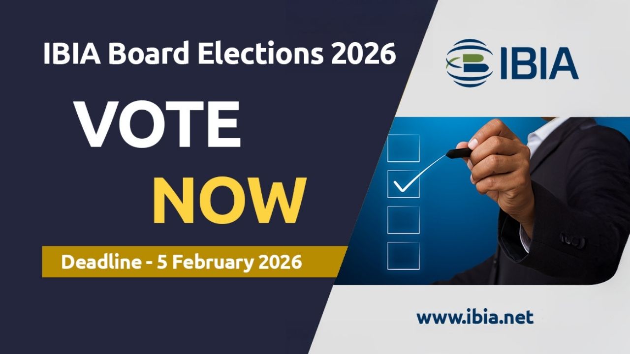 IBIA board elections 2026 'vote now' graphic.