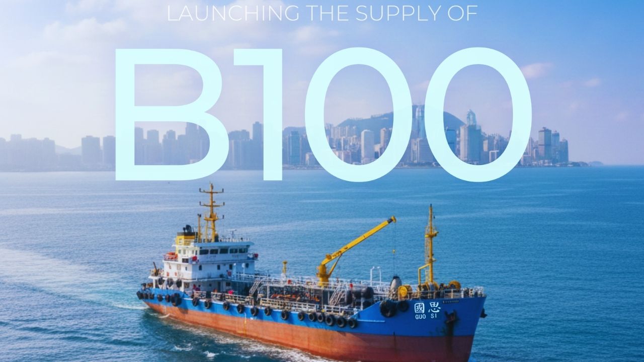 CPN launch of B100 marine biodiesel supply in Hong Kong graphic.