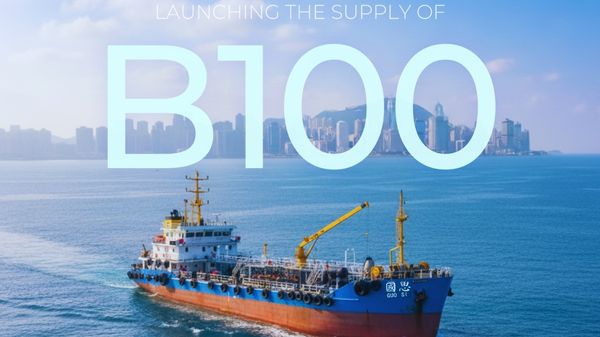 CPN launch of B100 marine biodiesel supply in Hong Kong graphic.
