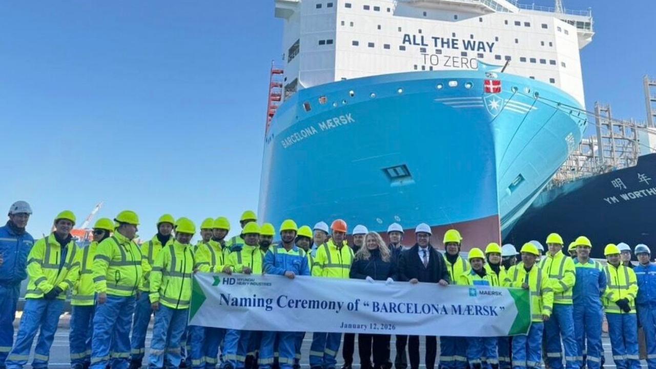 Barcelona Maersk naming ceremony.
