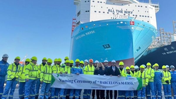 Barcelona Maersk naming ceremony.