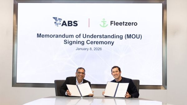 ABS and Fleetzero partnership signing.