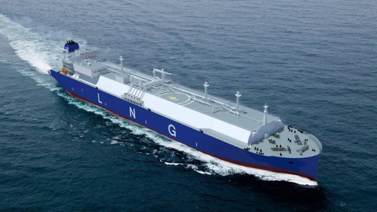 LNG carrier render.