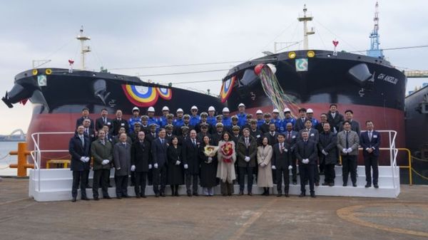Dual naming ceremony of the GH Angelou and GH Christie vessels.