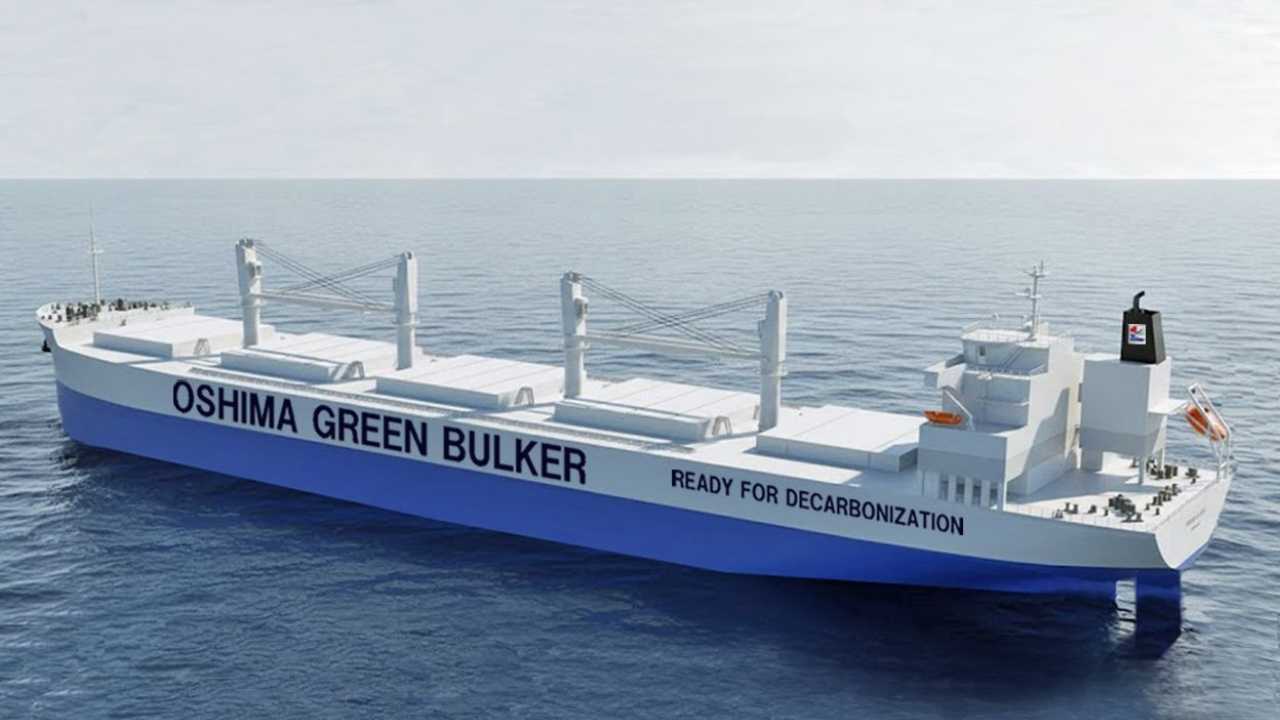 Ultramax bulk carrier concept render.