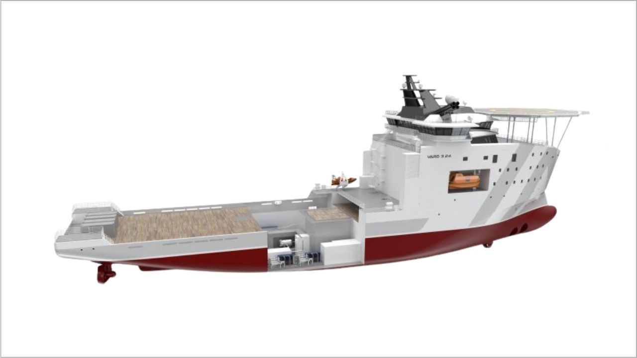 Vard’s nuclear-powered offshore vessel concept render.