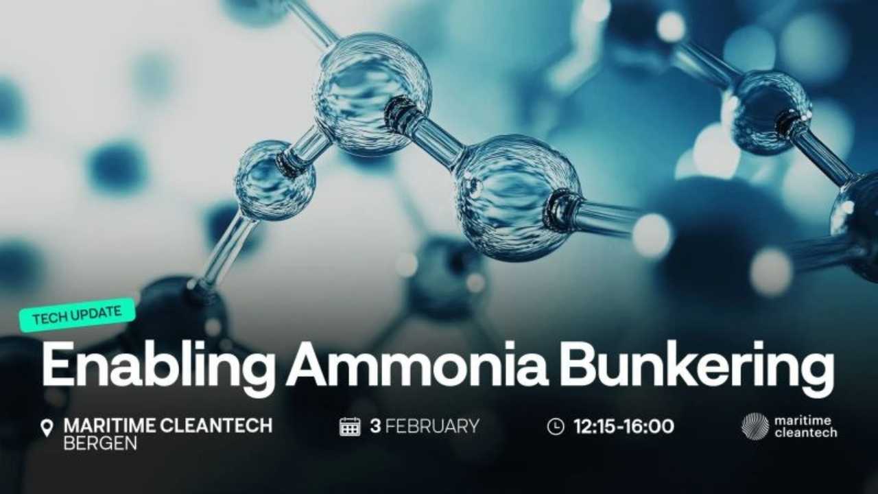 Maritime Cleantech Enabling Ammonia Bunkering seminar graphic.