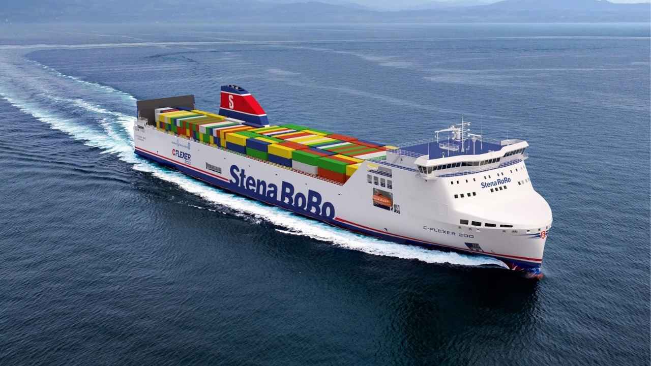 C-Flexer RoRo vessel render.