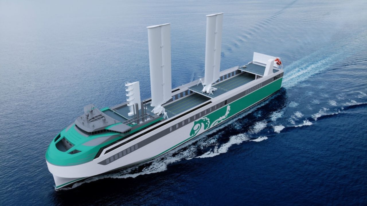 Sleipner ro-ro vessel render.