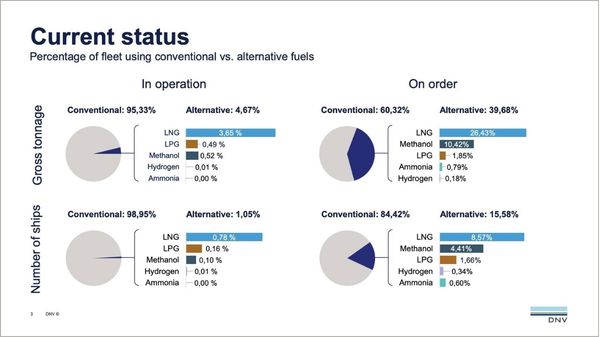Current status of fleet fuel types chart.