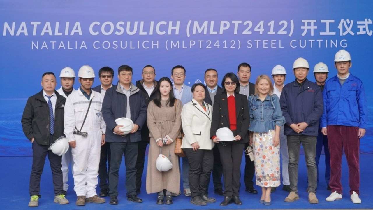 Keel-laying ceremony of Natalia Cosulich.