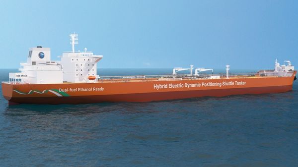 AET’s hybrid electric vessel render.