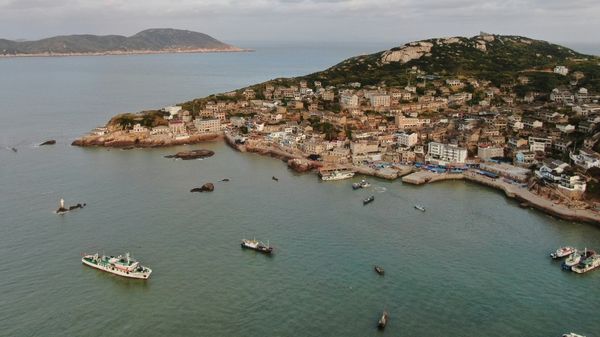 Aerial photograph of Zhoushan Island.