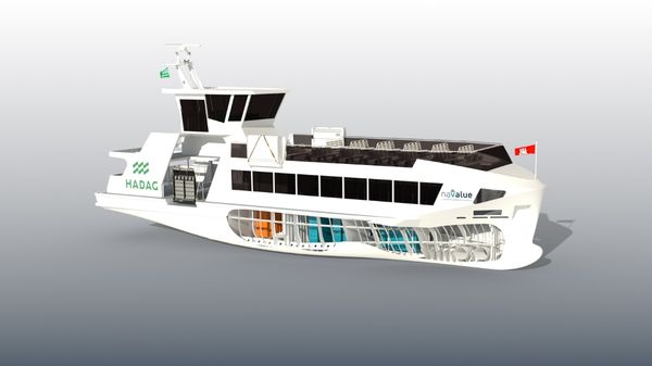 HADAG Type 2030e ferry render.